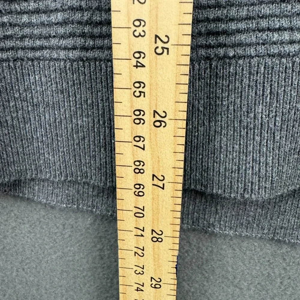 Esprit Shirt Mens Medium Gray Half-Zip Knit Sweater Cotton Cashmere Thick Warm